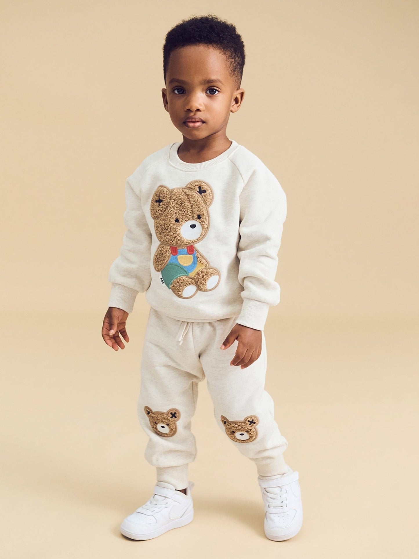 FURRY HUX TRACK PANT OAT MARLE Huxbaby - enjoykidsus