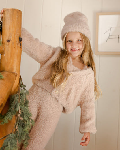 Fuzzy Cardigan || Blush Rylee + Cru - enjoykidsus