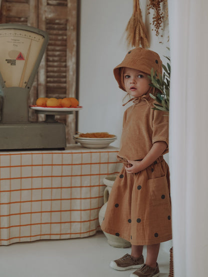 Gold Dots Bucket Sun Hat Organic Zoo - enjoykidsus