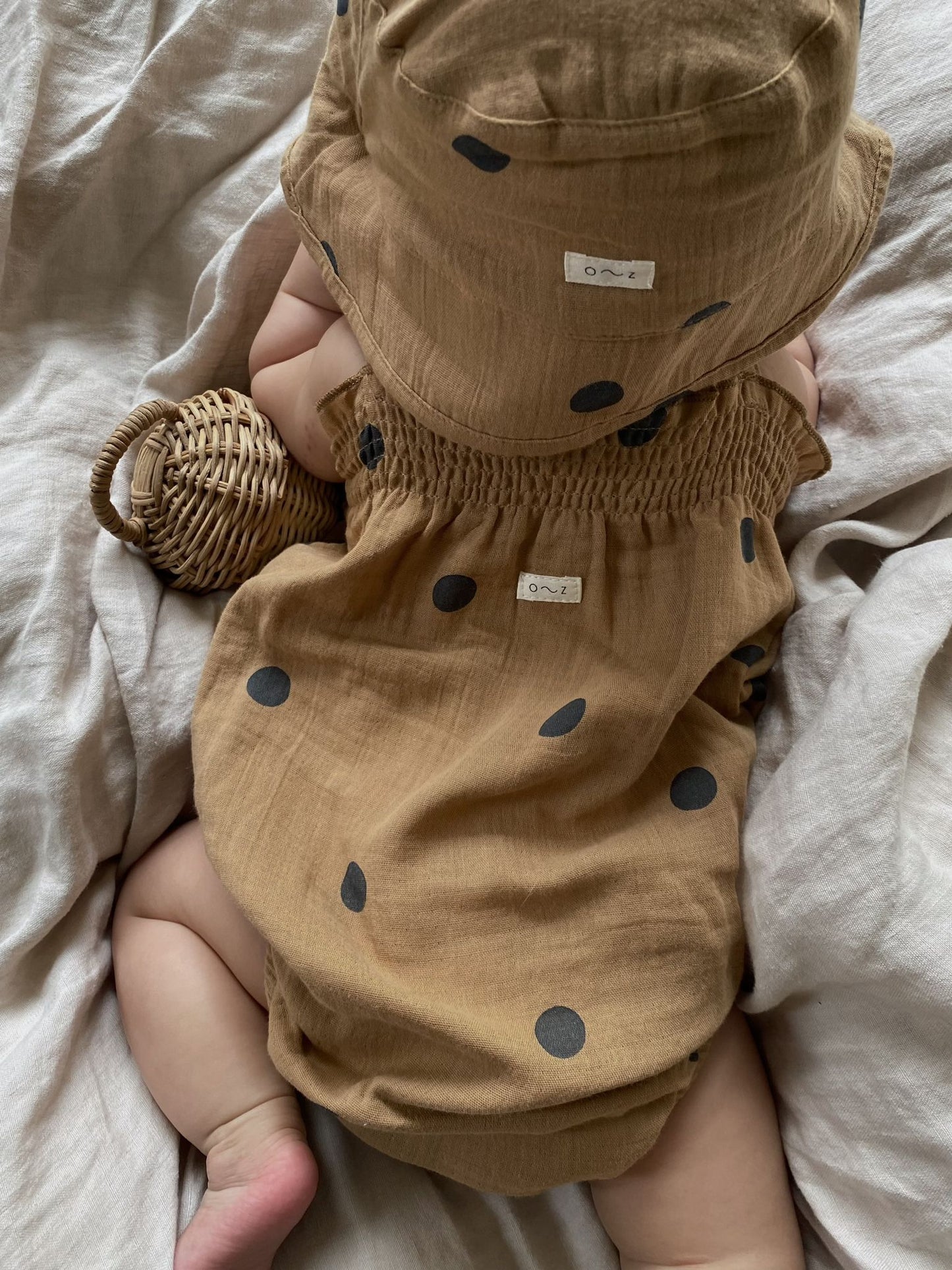 Gold Dots Bucket Sun Hat Organic Zoo - enjoykidsus