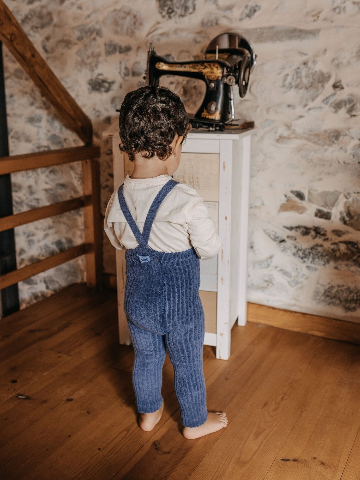 Silly Silas Granny Teddy Steel Blue Blend Footless Silly Silas