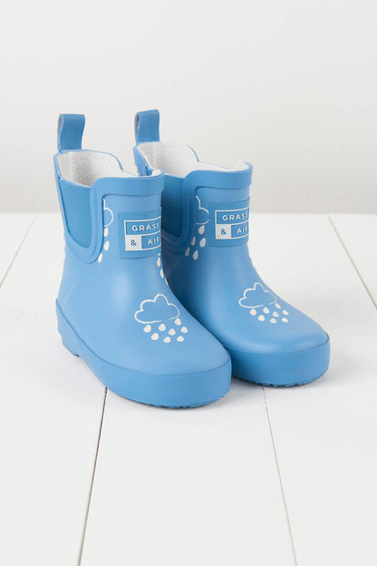 Grass & Air - Cornflower Blue Short Colour - Changing Kids Wellies Grass & Air - enjoykidsus