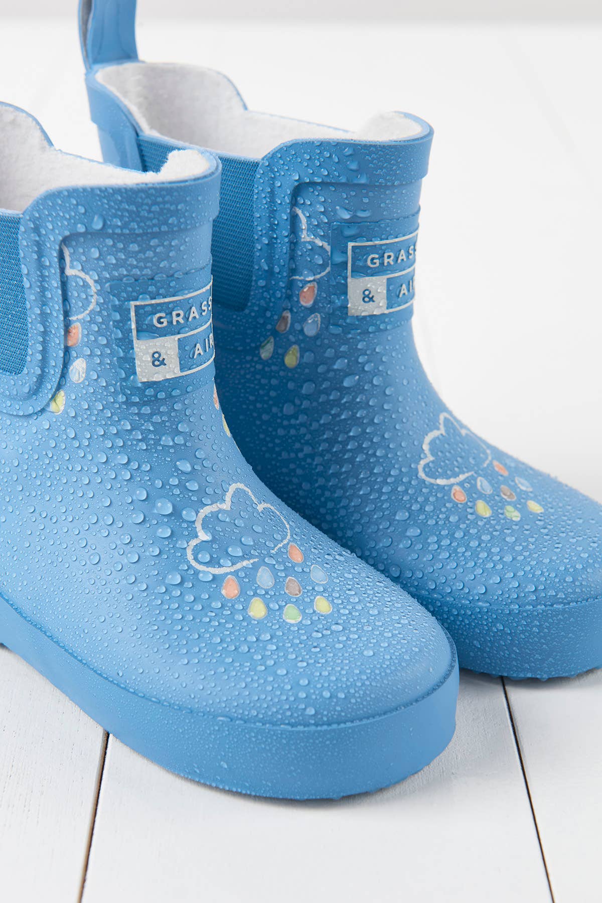 Grass & Air - Cornflower Blue Short Colour - Changing Kids Wellies Grass & Air - enjoykidsus