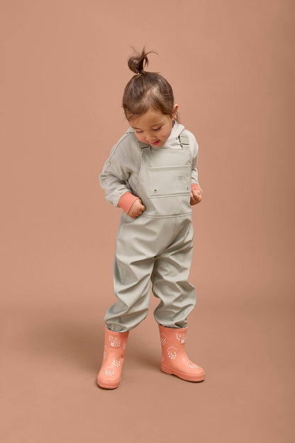 Grass & Air - Geothermal Grey Kids Waterproof Rain Dungarees Grass & Air - enjoykidsus