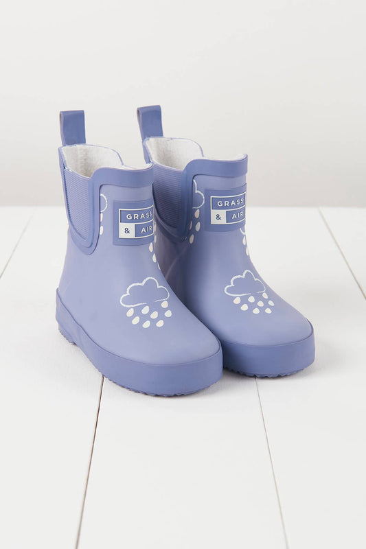 Grass & Air - Lavender Short Colour - Changing Kids Wellies Grass & Air - enjoykidsus