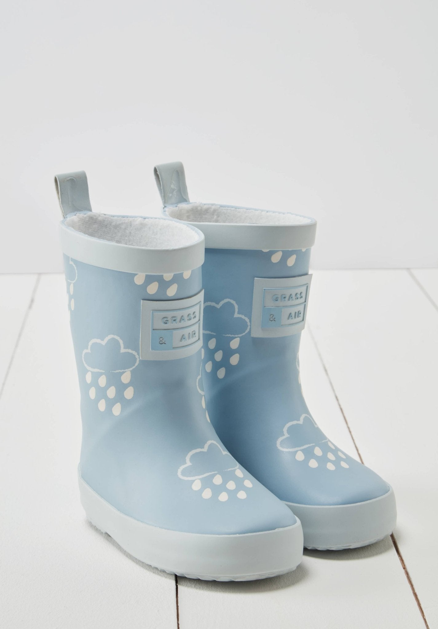 Grass & Air - Little Kids Baby Blue Colour - Revealing Wellies Grass & Air - enjoykidsus