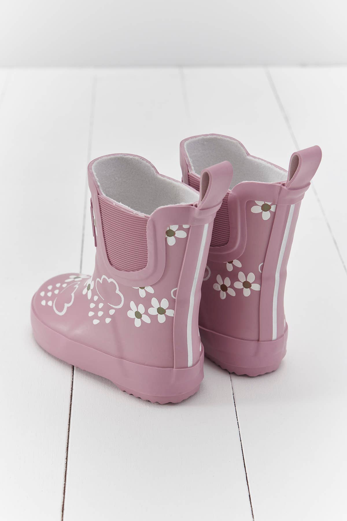 Grass & Air - Pink Bloom Floral Short Colour - Changing Kids Wellies Grass & Air - enjoykidsus