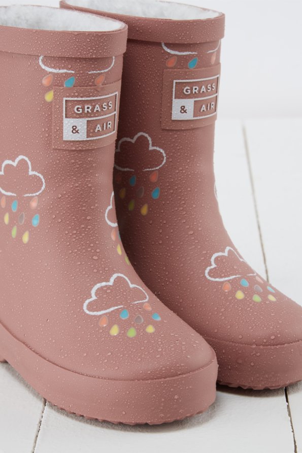 Grass & Air - Rose Colour - Changing Kids Winter Wellies Grass & Air - enjoykidsus