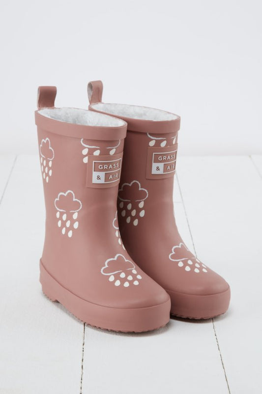 Grass & Air - Rose Colour - Changing Kids Winter Wellies Grass & Air - enjoykidsus