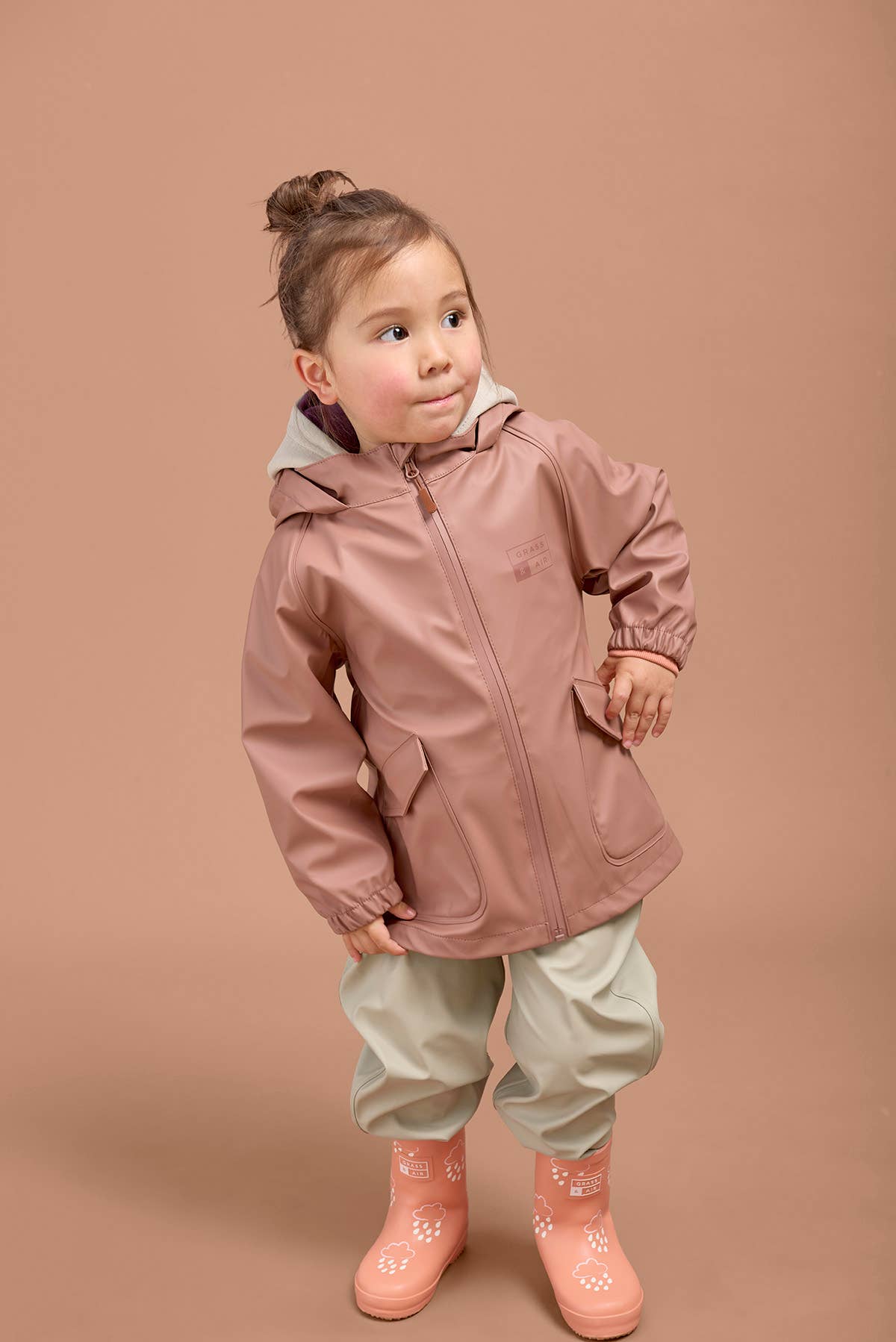 Grass & Air - Rose Kids Waterproof Rain Jacket Grass & Air - enjoykidsus