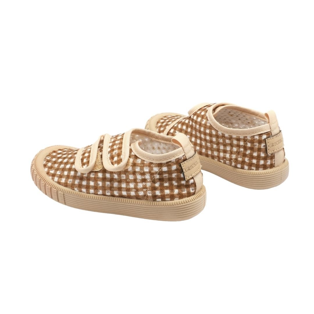 GRECH &amp; CO. Play Shoes | Recycled Mesh - Sienna Gingham Grech &amp; Co