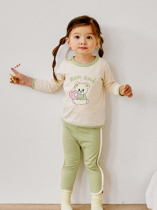 Green bear pj Rototo bebe - enjoykidsus