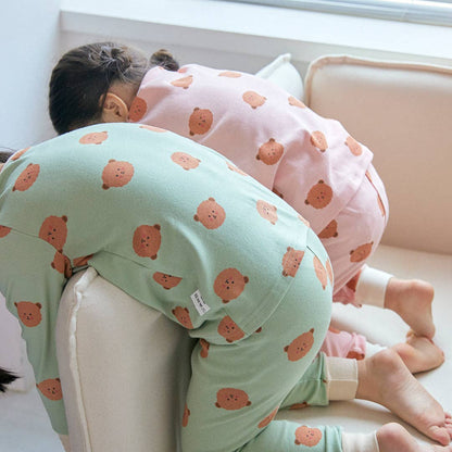 Grosmimi - BabyRabbit Teddy Bear Long Sleeve Set: Pink Grosmimi