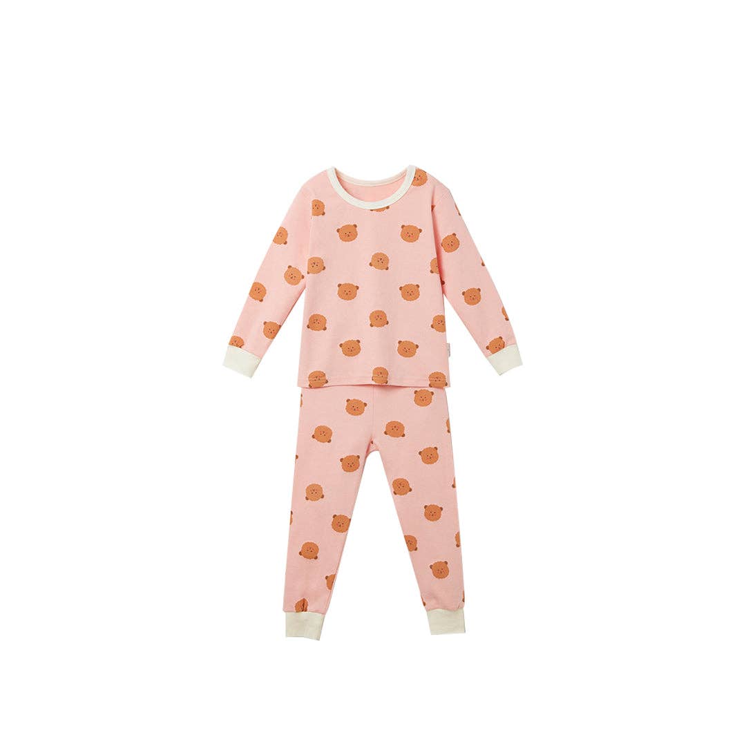 Grosmimi - BabyRabbit Teddy Bear Long Sleeve Set: Pink Grosmimi