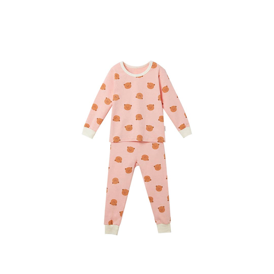 Grosmimi - BabyRabbit Teddy Bear Long Sleeve Set: Pink Grosmimi - enjoykidsus