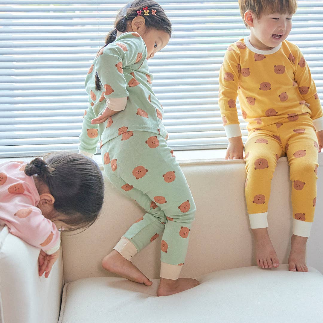 Grosmimi - BabyRabbit Teddy Bear Long Sleeve Set: Yellow Grosmimi