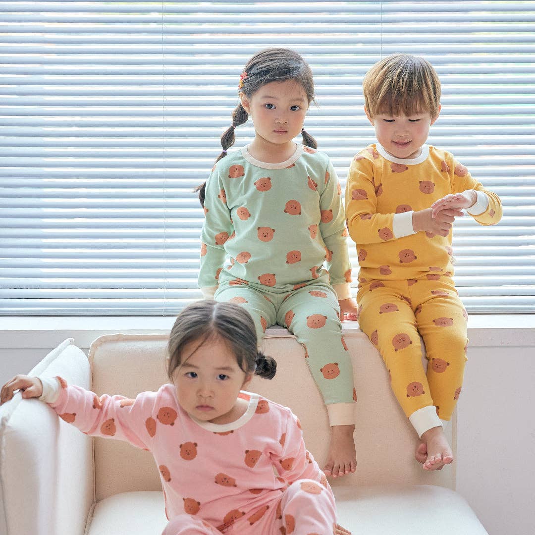 Grosmimi - BabyRabbit Teddy Bear Long Sleeve Set: Yellow Grosmimi