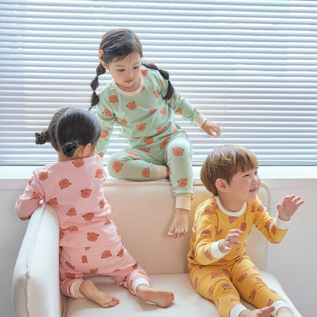 Grosmimi - BabyRabbit Teddy Bear Long Sleeve Set: Yellow Grosmimi