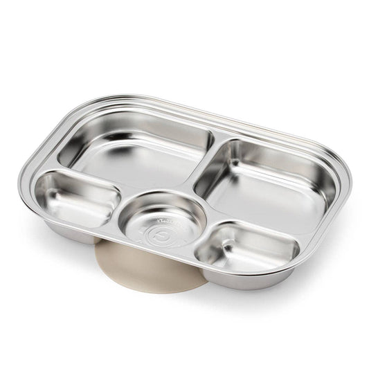 Grosmimi Stainless Steel Food Tray with 5 Compartment: With suction Grosmimi - enjoykidsus