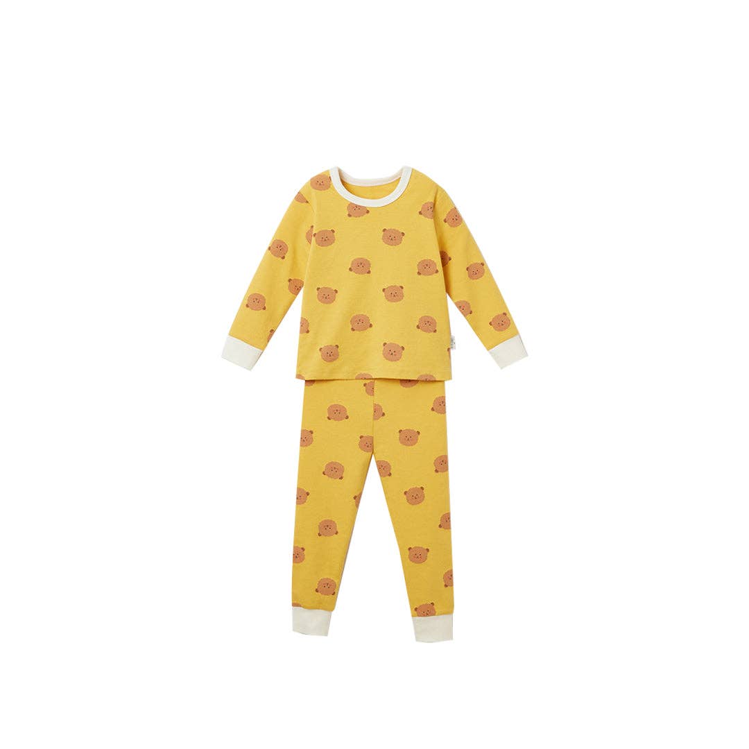 Grosmimi (zezebaebae) - BabyRabbit Teddy Bear Long Sleeve Set: Yellow / 2T Grosmimi - enjoykidsus