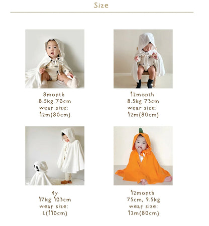 Halloween pumpkin towel cape ikii