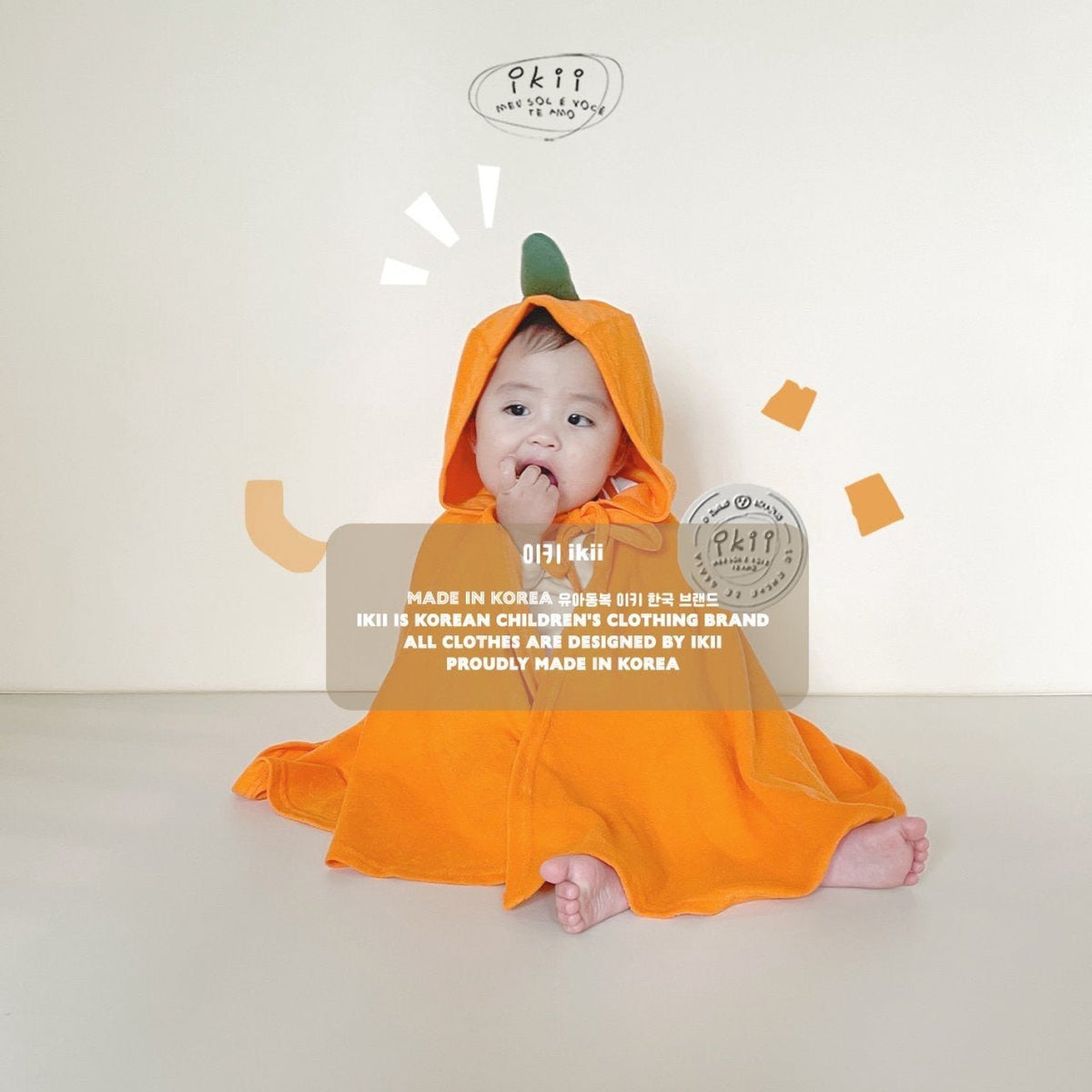 Halloween pumpkin towel cape ikii