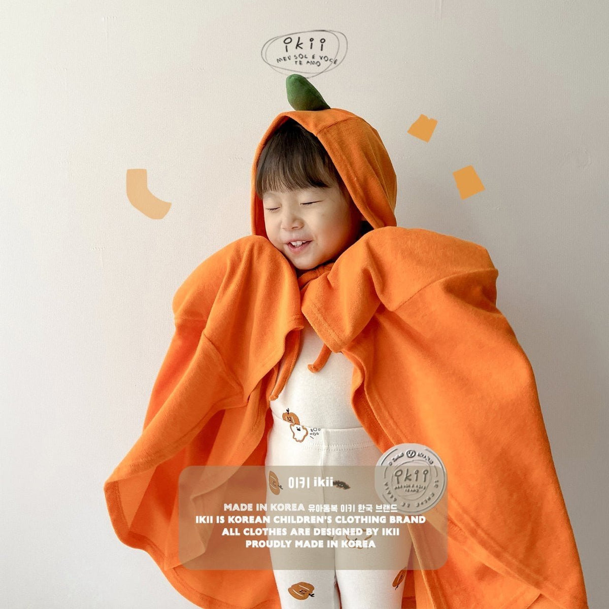 Halloween pumpkin towel cape ikii