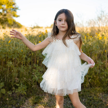 Harper Layered Dress - White Petite Hailey - enjoykidsus