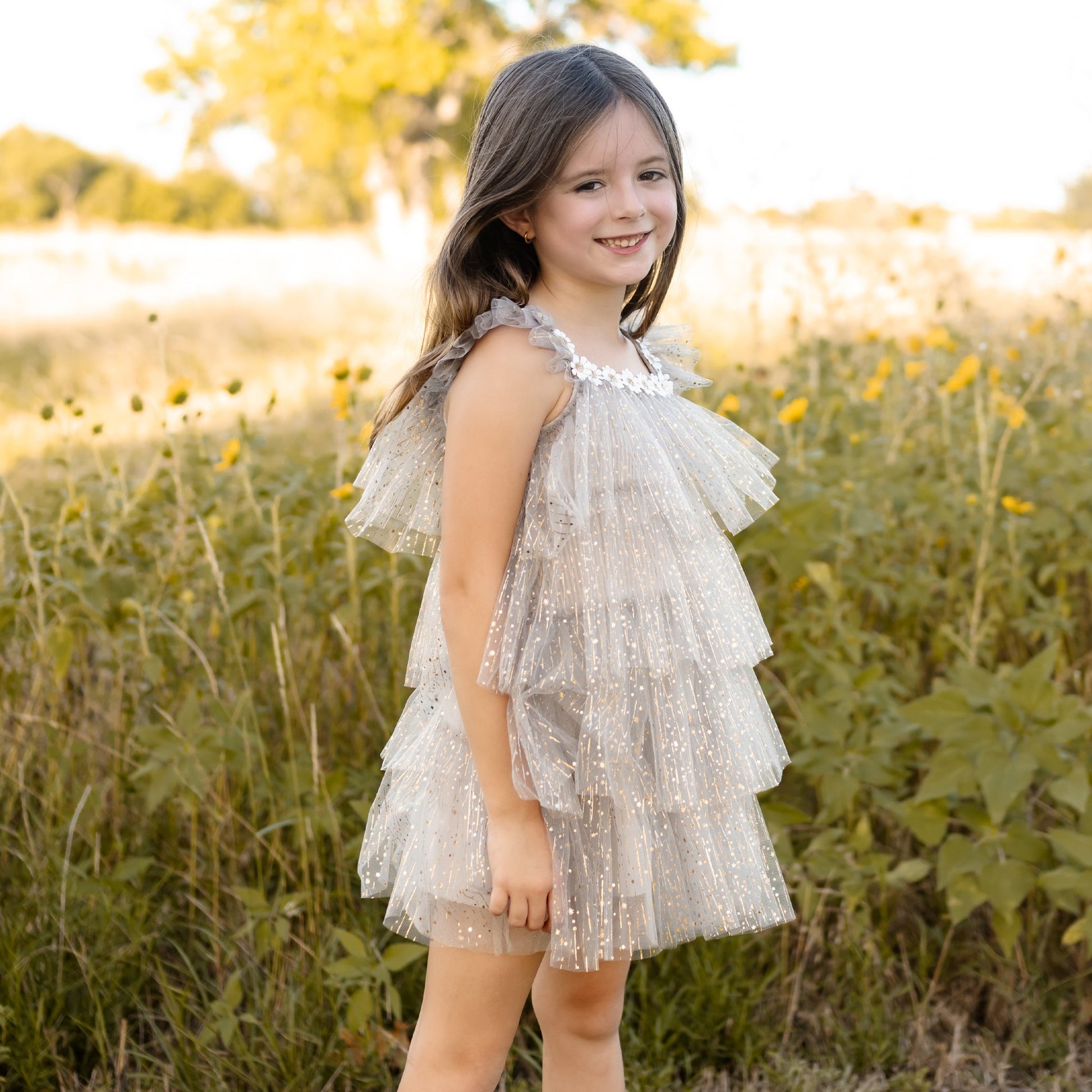 Harper Layered Dress - White Petite Hailey - enjoykidsus