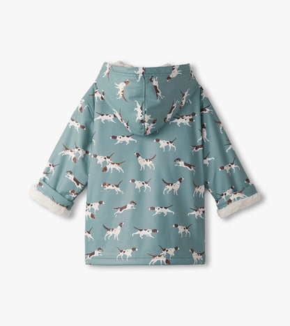 Hatley Sherpa Lined Zip - Up Rain Jacket Hunting Dogs Hatley