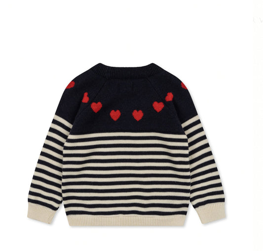 Heart Blouse - Stripe Konges sløjd - enjoykidsus