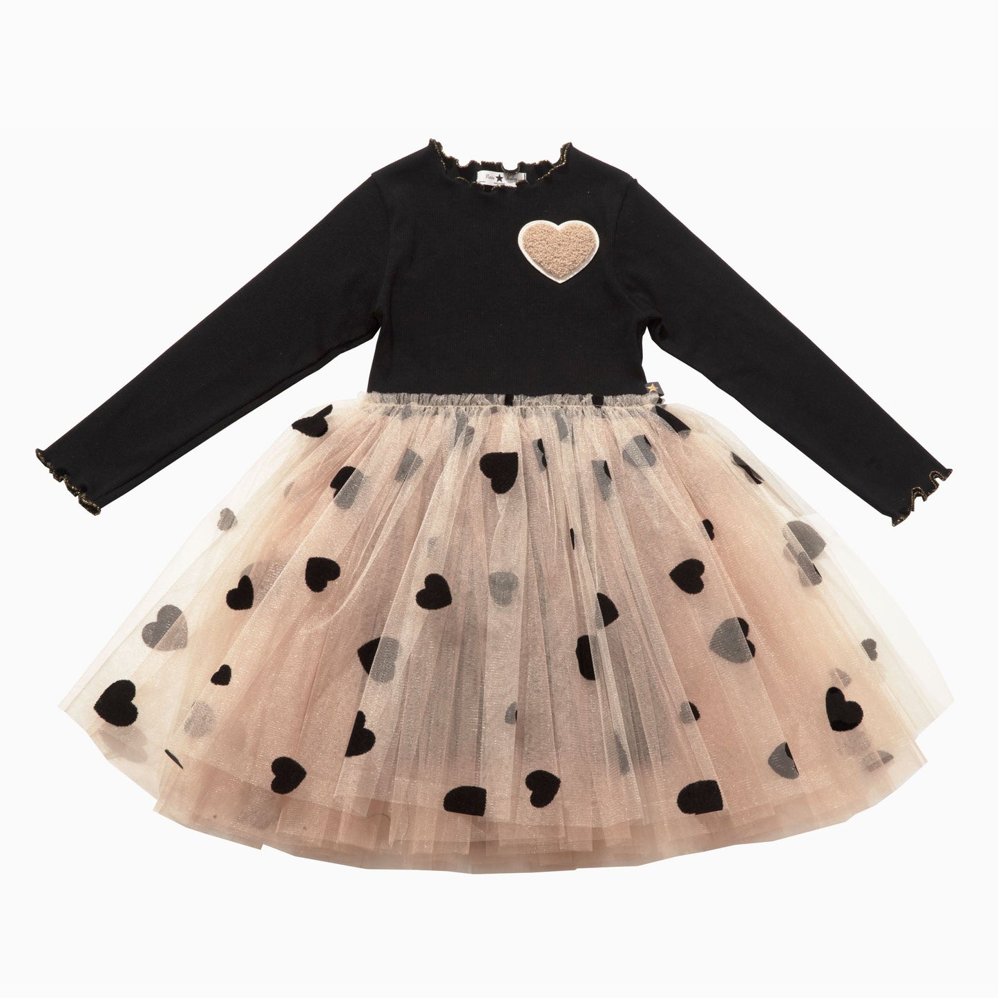 Heart Tutu Dress - Black Petite Hailey - enjoykidsus