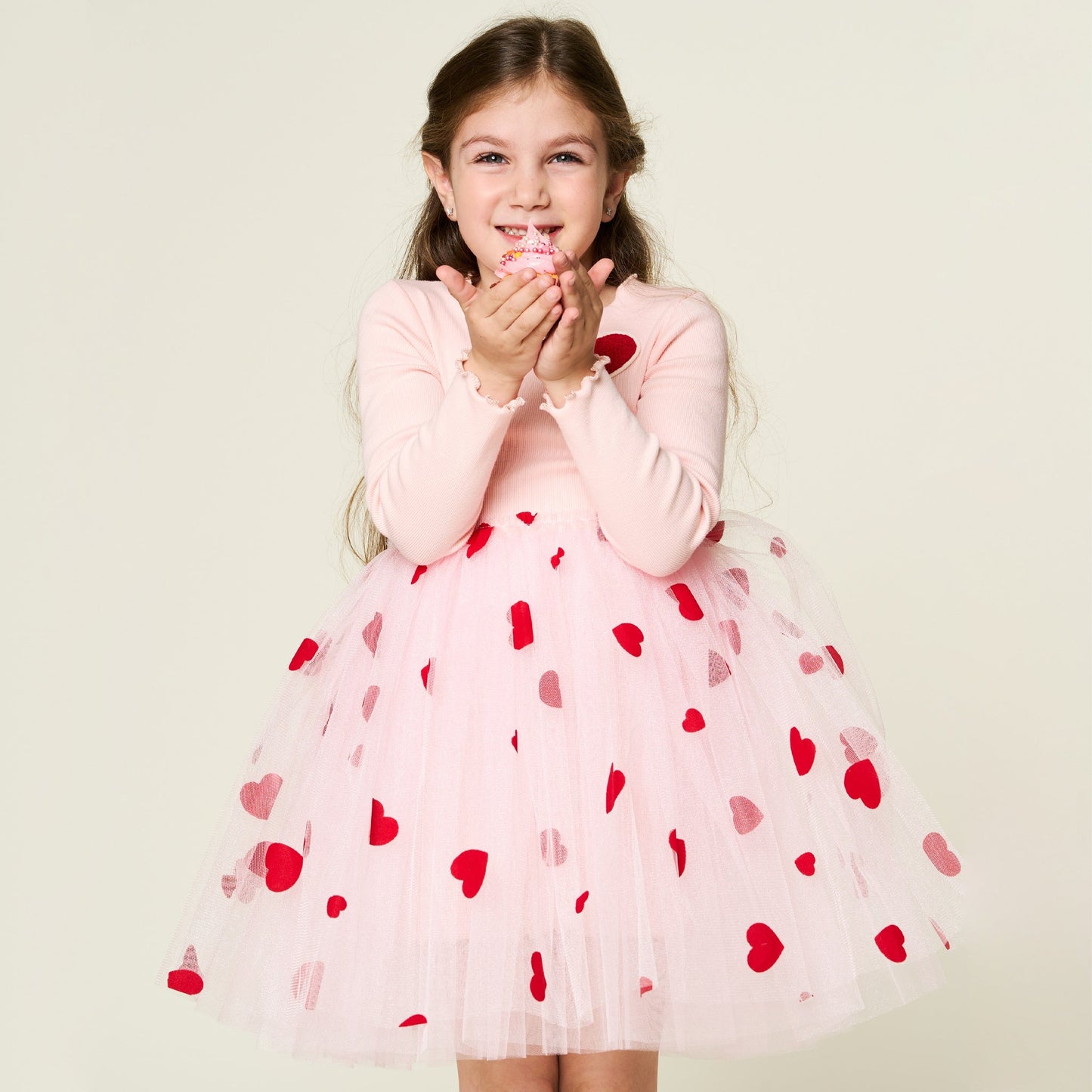 Heart Tutu Dress - Pink Petite Hailey - enjoykidsus