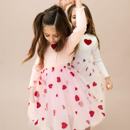 Heart Tutu Dress - Pink Petite Hailey - enjoykidsus