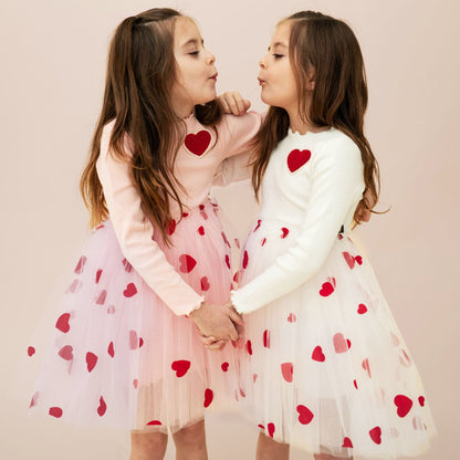 Heart Tutu Dress - Pink Petite Hailey - enjoykidsus