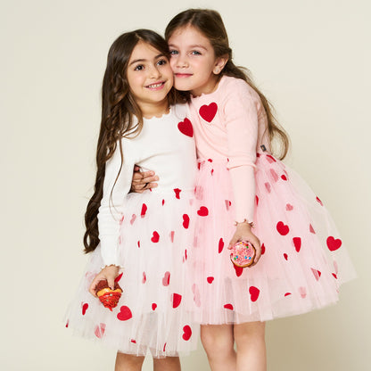 Heart Tutu Dress - Pink Petite Hailey - enjoykidsus