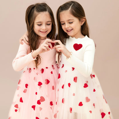 Heart Tutu Dress - Pink Petite Hailey - enjoykidsus