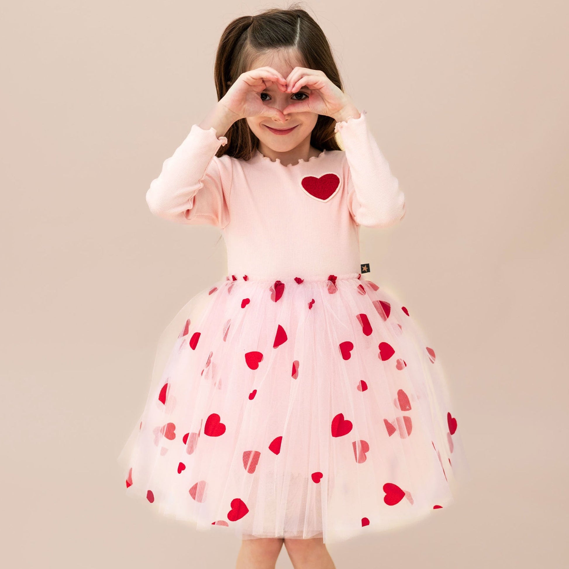 Heart Tutu Dress - Pink Petite Hailey - enjoykidsus