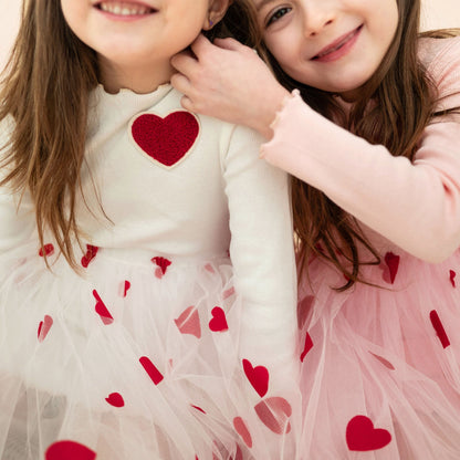 Heart Tutu Dress - Pink Petite Hailey - enjoykidsus