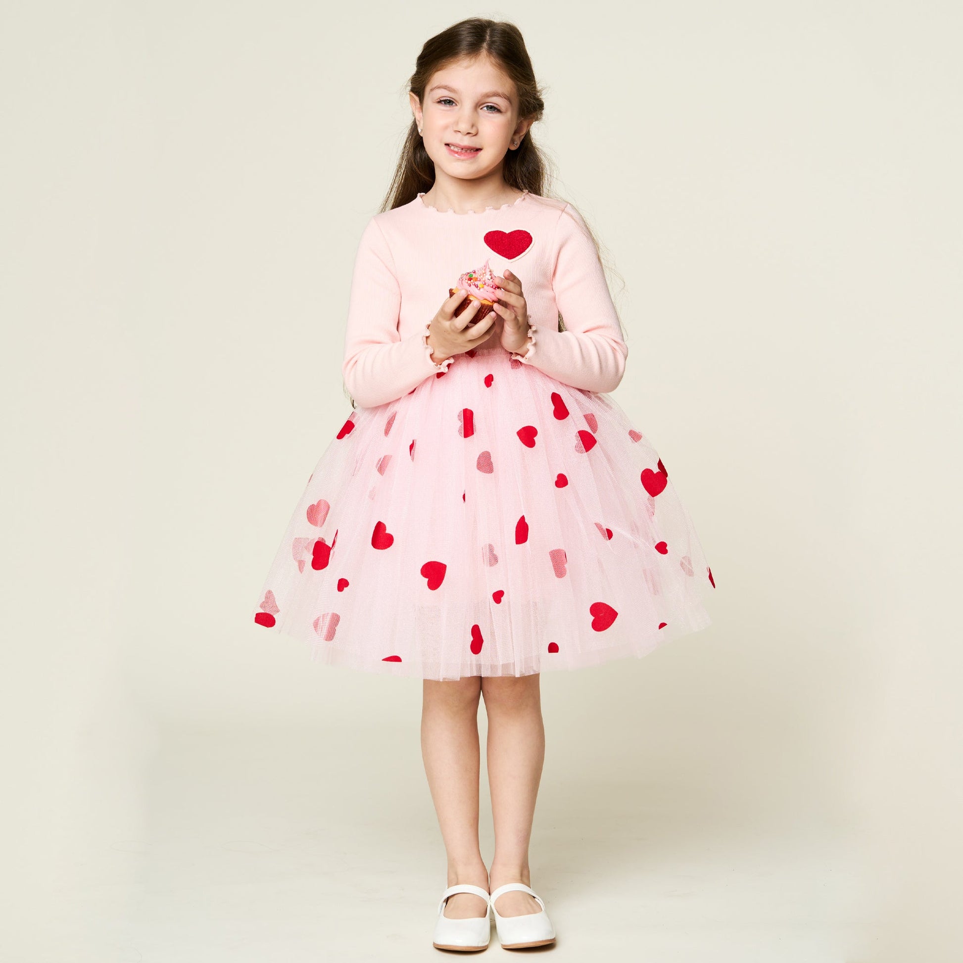 Heart Tutu Dress - Pink Petite Hailey - enjoykidsus