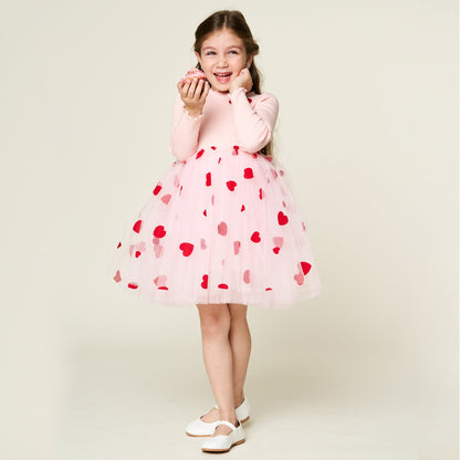 Heart Tutu Dress - Pink Petite Hailey - enjoykidsus