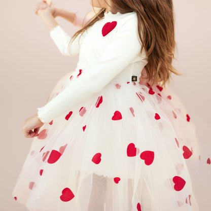 Heart Tutu Dress - Pink Petite Hailey - enjoykidsus