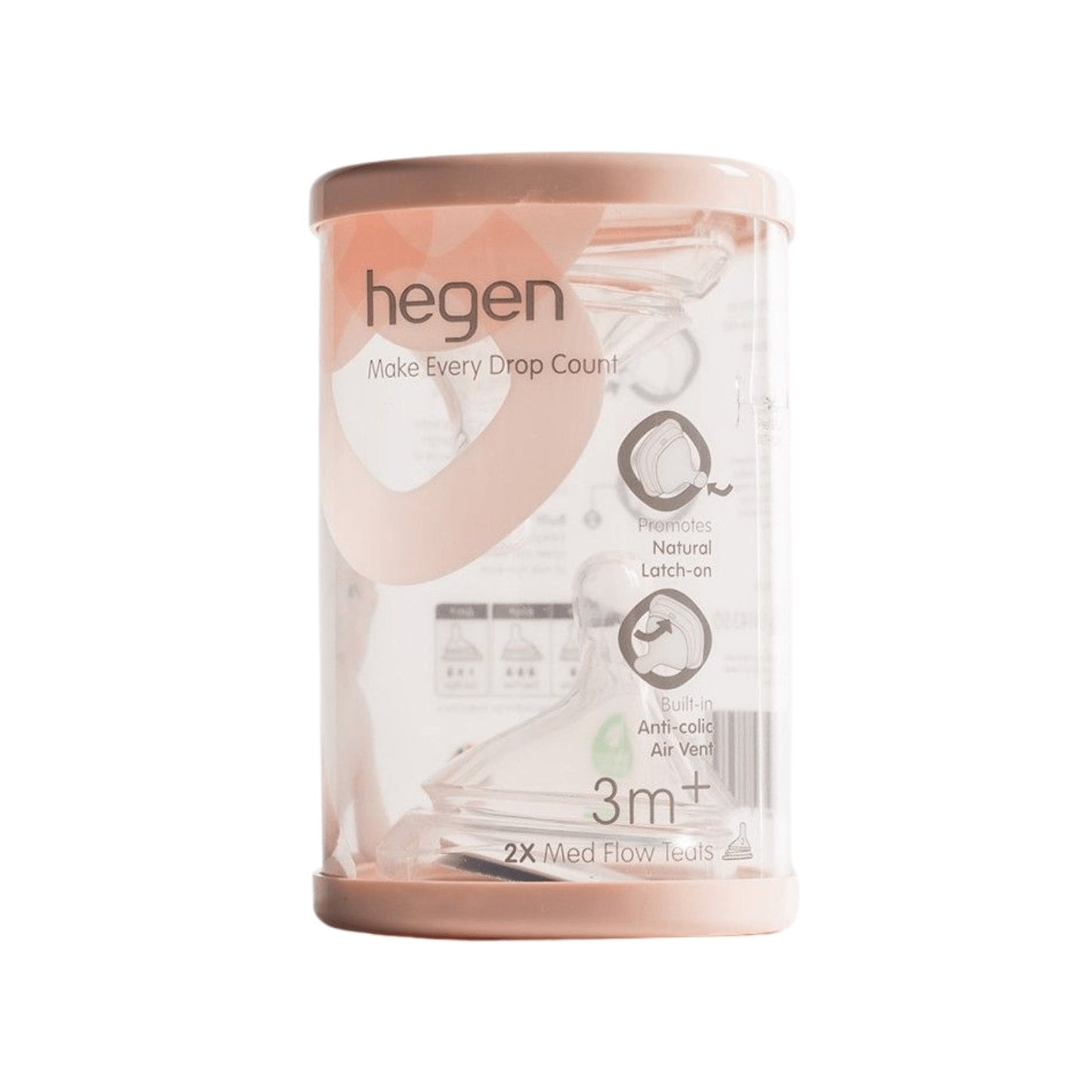 Hegen Nipple Medium Flow, 2 - Pack (3 to 6 months) Hegen - enjoykidsus