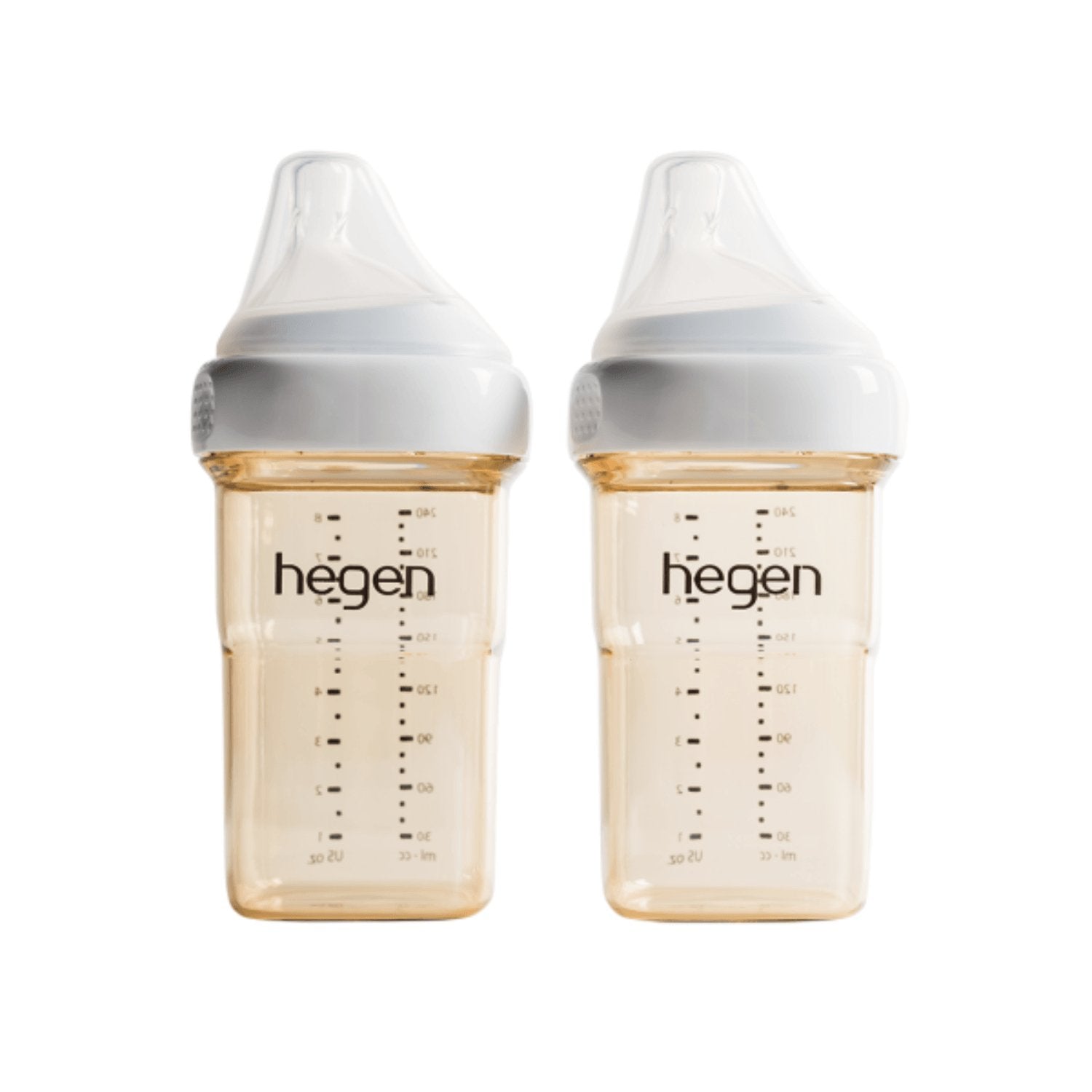 Hegen PCTO™ 240ml/8oz Feeding Bottle PPSU, 2 - Pack with 2 x Medium Flow Nipple (3 to 6 months) Hegen - enjoykidsus