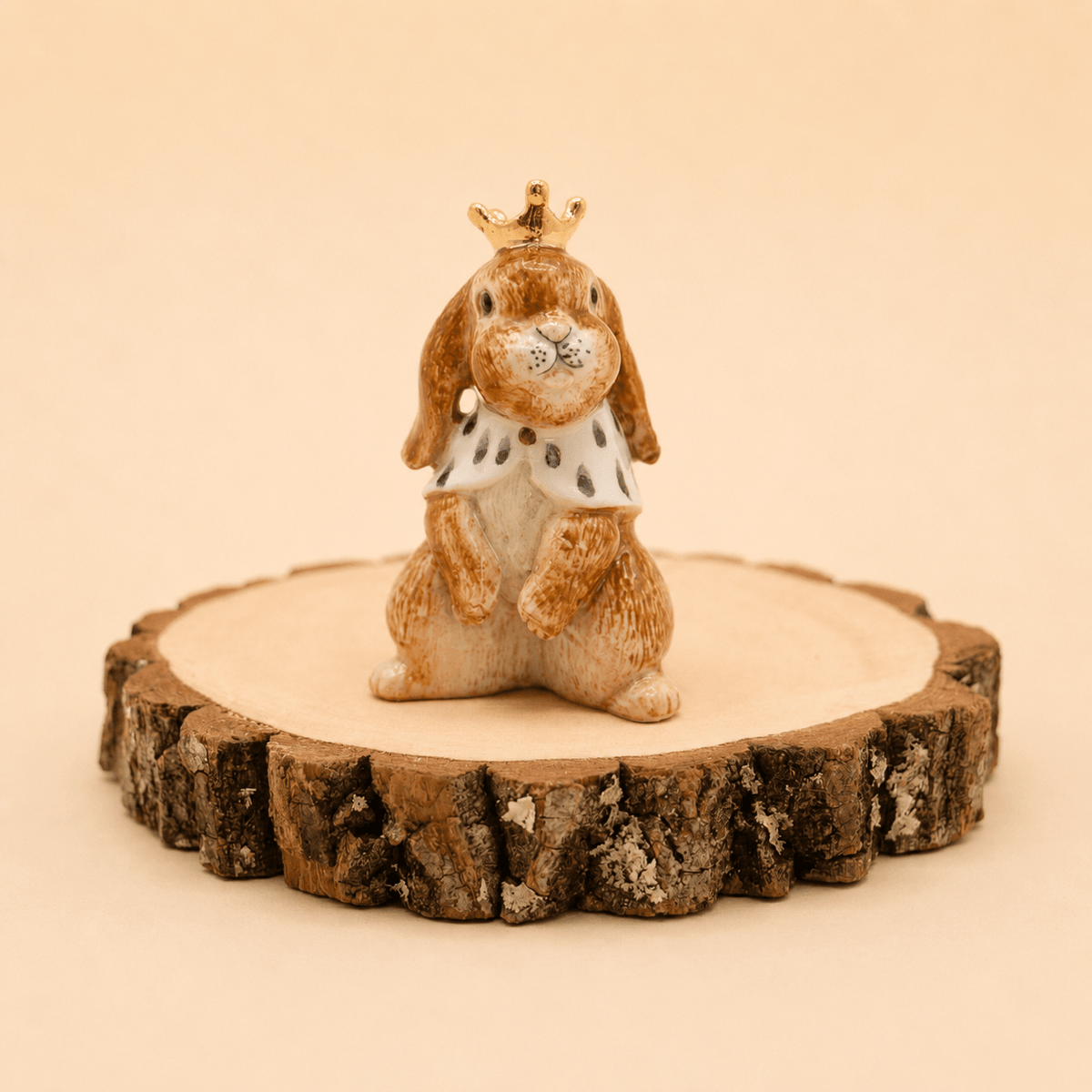 Camp Hollow Highness Hare Birthday Candle Holder | Porcelain Cake Topper