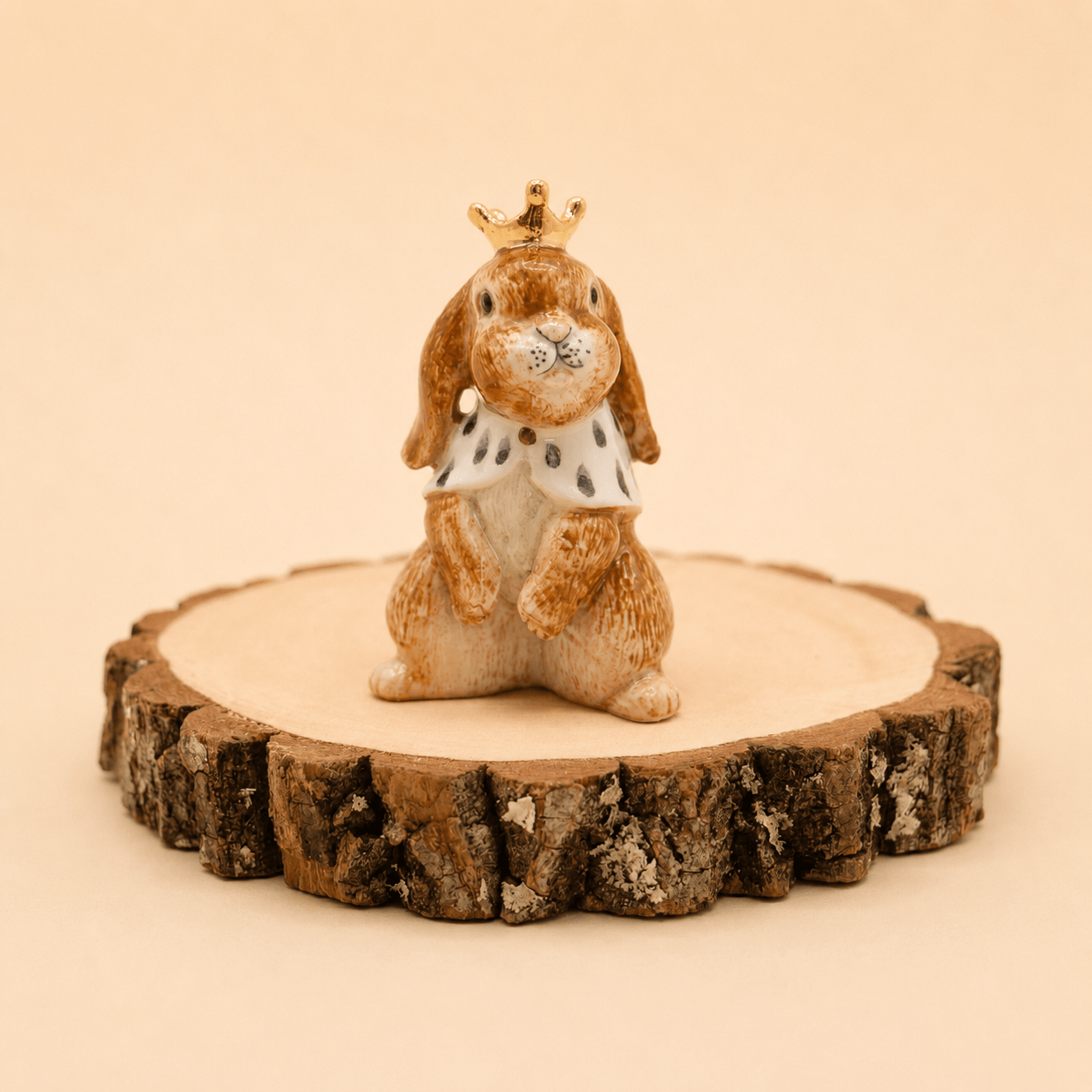 Camp Hollow Highness Hare Birthday Candle Holder | Porcelain Cake Topper