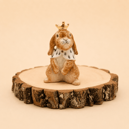 Camp Hollow Highness Hare Birthday Candle Holder | Porcelain Cake Topper
