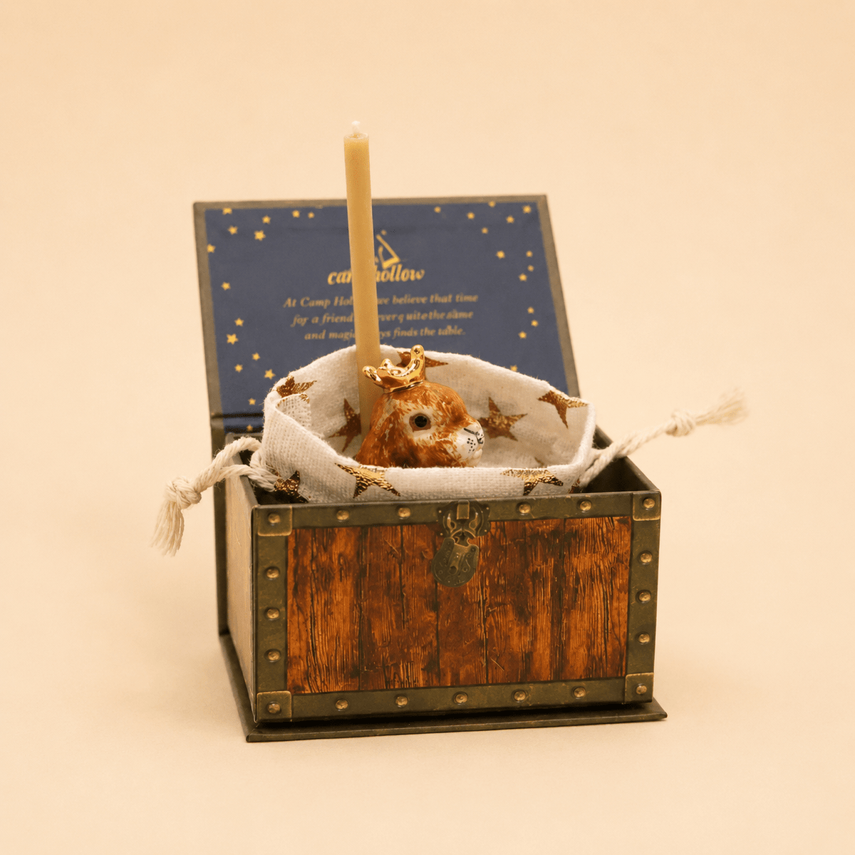 Camp Hollow Highness Hare Birthday Candle Holder | Porcelain Cake Topper