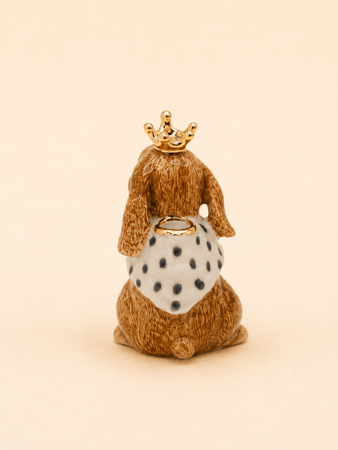 Camp Hollow Highness Hare Birthday Candle Holder | Porcelain Cake Topper