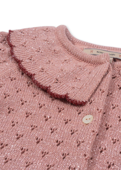 HOLIDAY KNIT CARDIGAN - mellow rose Konges Sløjd - enjoykidsus